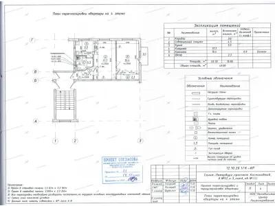Разработка проекта перепланировки и переустройства: пр. Космонавтов, 102, корп. 1, стр. 1 (Московский район СПб)