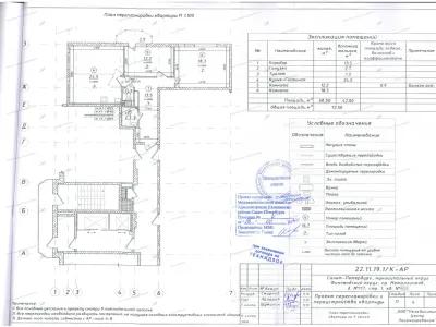 📌 Согласование перепланировки с объединением кухни и гостиной: пр. Металлистов, 117, стр. 1 (Калининский район СПб)