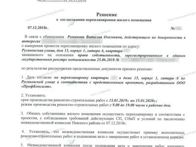 📌 Согласование проекта перепланировки: Русановская ул., д. 15, корп. 1, лит. А (Невский район СПб)