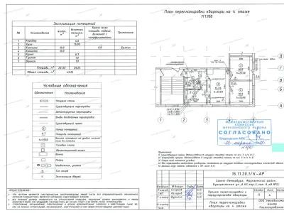 Перепланировка с переносом проёмов и новым санузлом: ул. Кораблестроителей, 35 (Василеостровский район СПб)