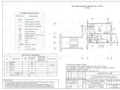 Перепланировка со встроенным шкафом и разделением санузла: Малая Бухарестская, 12, стр. 1 (Фрунзенский район СПб)