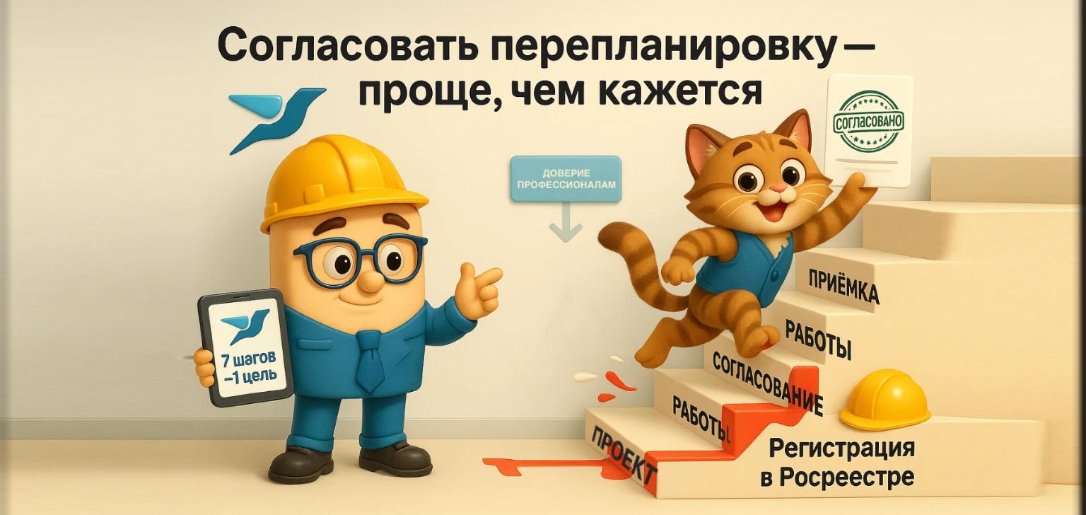 Согласование перепланировки квартиры в панельном доме в Санкт-Петербурге